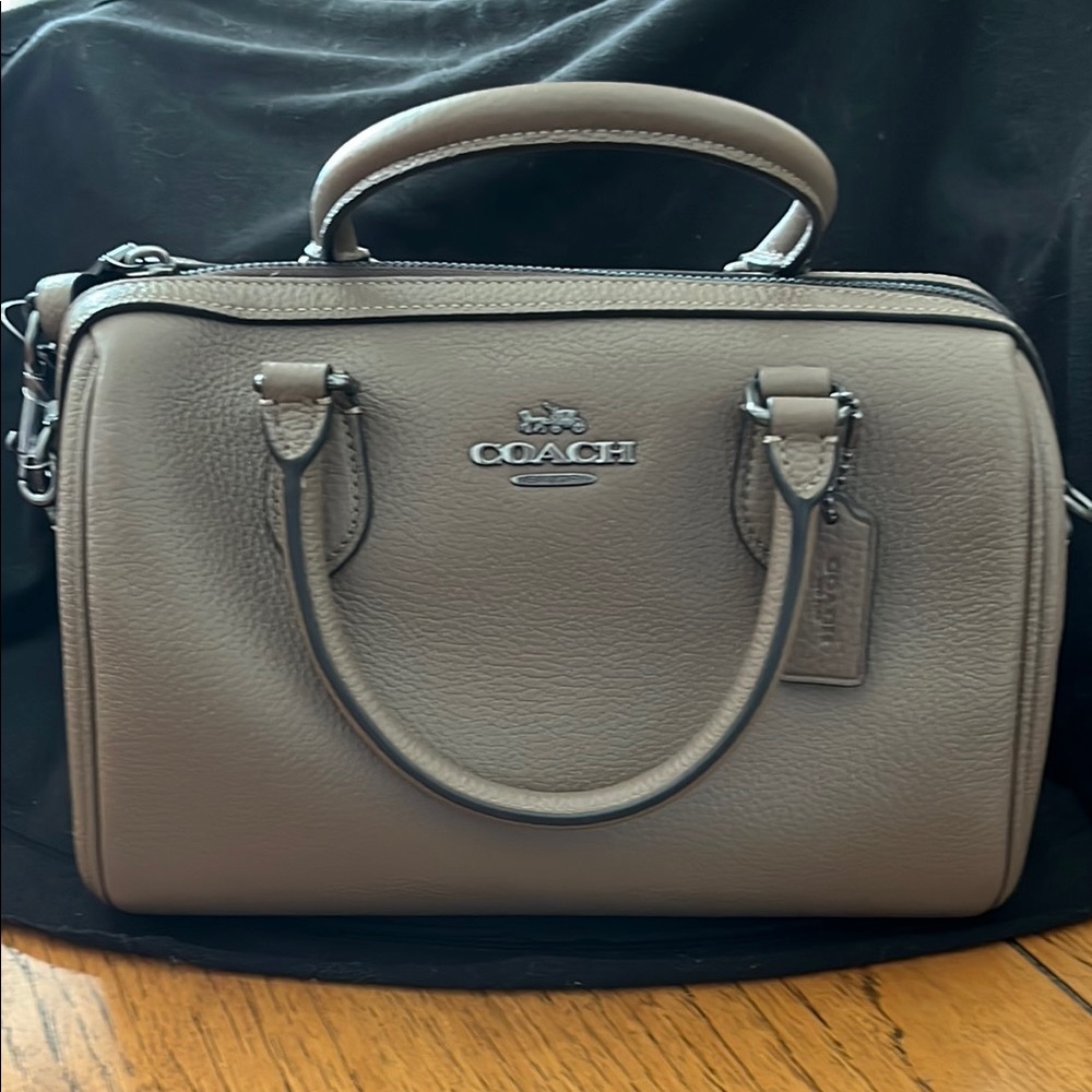 Coach Dark Stone Leather Handbag